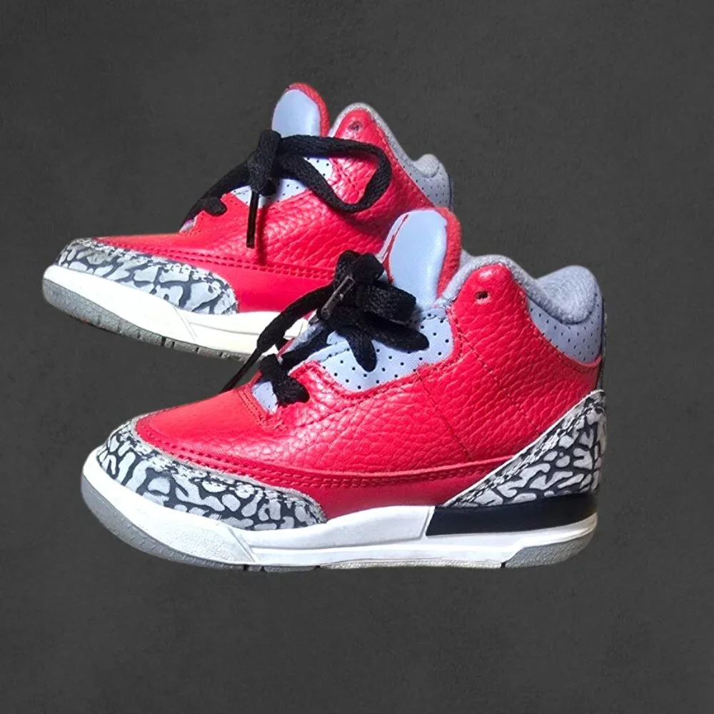 Sneakerhead Air Jordan 3 Retro SE Unite Fire Red Toddler 6C Jumpman